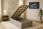 تخت دونفره نفیس مدل جک‌دار با رویه مبلی سایز 140*200 - Image 4